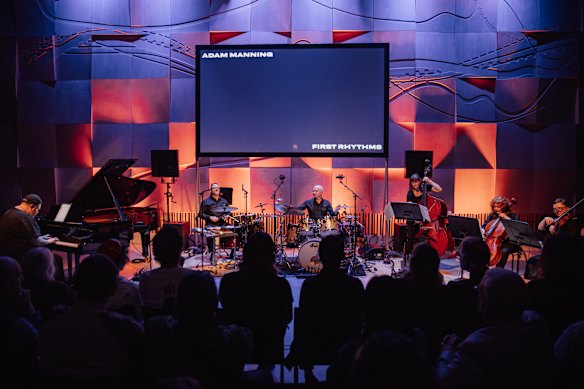 Adam Manning performing in First Rhythms. 