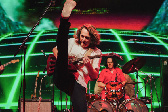 Stu Mackenzie of King Gizzard & The Lizard Wizard performs at Sidney Myer Music Bowl in 2021.