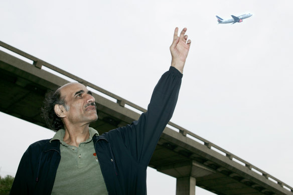 Not leaving on a jet plane: Nasseri aged 59 years old when he had been at the airport for 16 years.