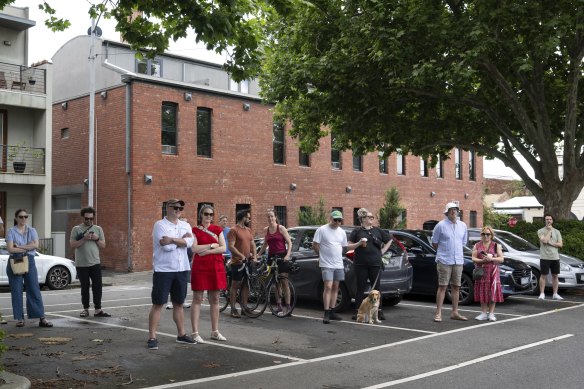 Three parties competed at auction for 11 Newry Street, Carlton.