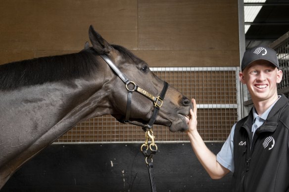 Gold Trip, with his strapper Mitchell Conners.