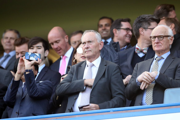 Richard Scudamore, centre, could give A-League clubs a valuable, fresh perspective. 