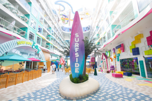 Surfside, a whole neighbourhood on board designed for kids.