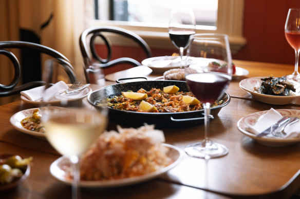 The paella at Bar Louise.