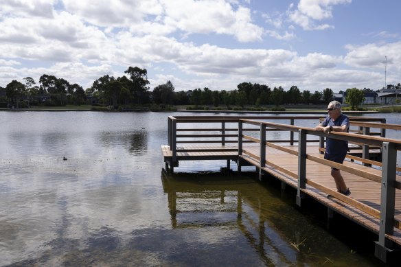Mike Zarb on the Lakeside jetty  in Pakenham
