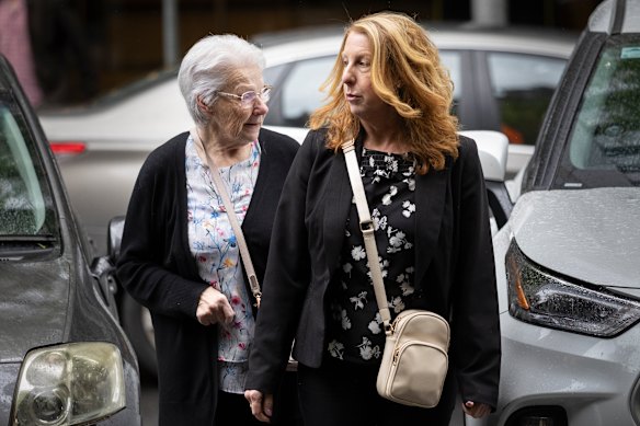 Hill’s wife, Robyn Hill (left), and daughter Debbie Hill.