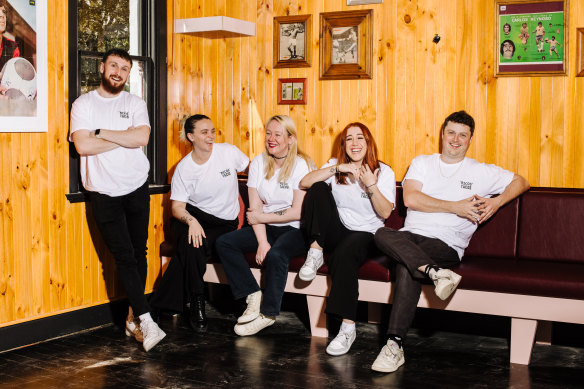 The team at the new Ricos Tacos in Redfern.