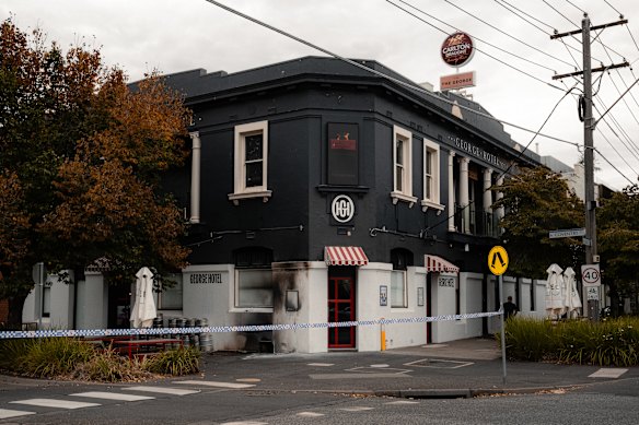 The George Hotel was damaged early on Saturday morning in an arson attack.