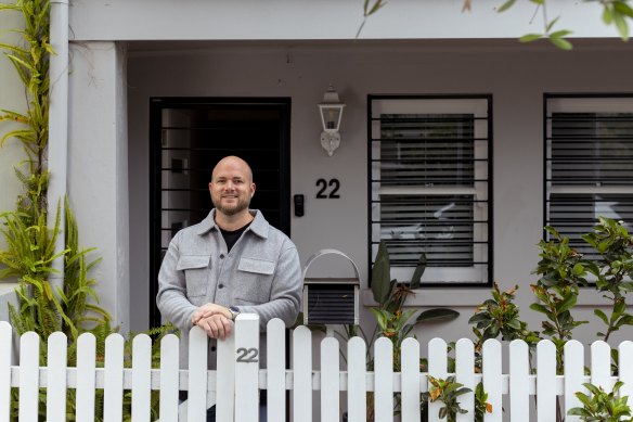 Tim Windsor at his St Peters home, which is up for sale.