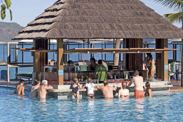 Club Med’s swim-up bar was a highlight for travellers.