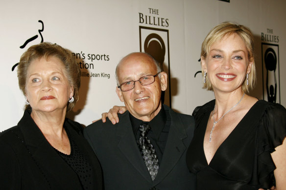 With mother Dorothy and father Joe. Until Stone was 14, Joe thrashed her with a strap frequently.