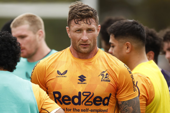 Tariq Sims at Storm training last month.