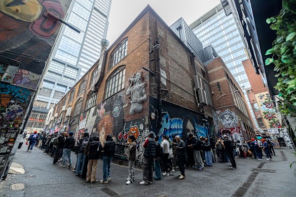 The June 10 giveaway of Wendy's burgers in Melbourne's CBD.
