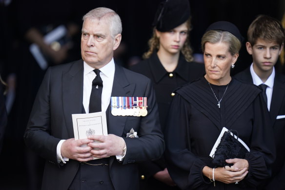 Prince Andrew and Sophie, Countess of Wessex leave Westminster Hall, London. 