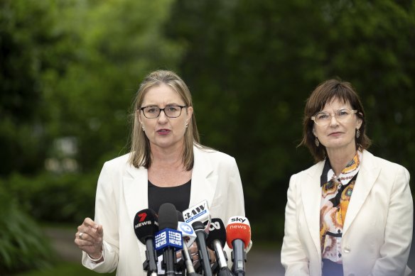 Victorian Premier Jacinta Allan and Health Minister Mary-Anne Thomas earlier this year.