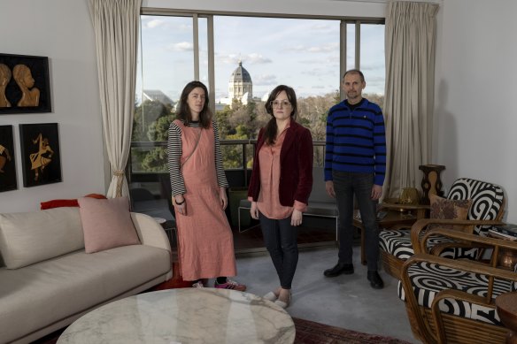 Exhibition Street apartment owners Rosemary Forde, Kirsten Cameron and Peter Watts do not want to see a return to short-stay accommodation.