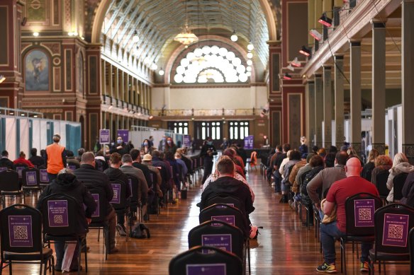 Victoria’s largest vaccine hub at the Royal Exhibition Building will close on Friday.