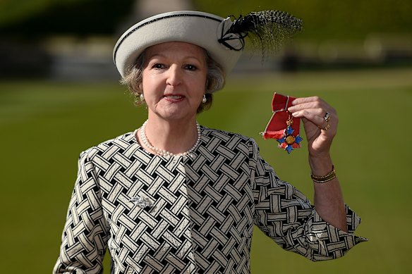 Dame Penelope Keith after she was made a Dame Commander for services to the arts and to charity in 2014. She has just died.