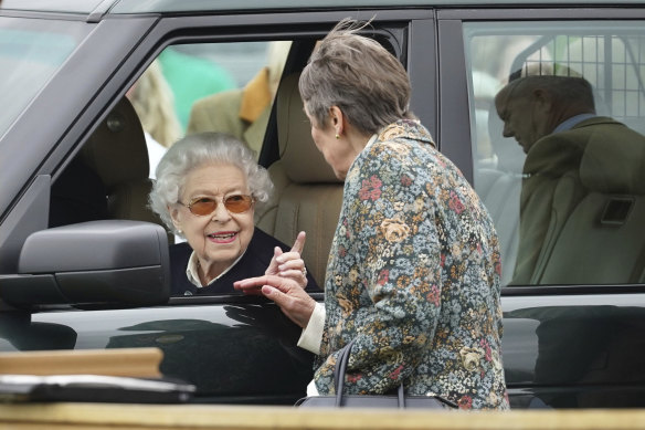 The Queen at the Royal Windsor Horse Show on Friday.