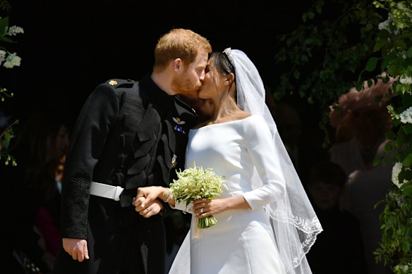 Harry and Meghan on their wedding day.