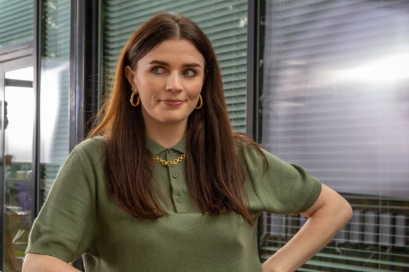 Aisling Bea as intimacy co-ordinator Tatiana is a comedic standout in Chivalry.