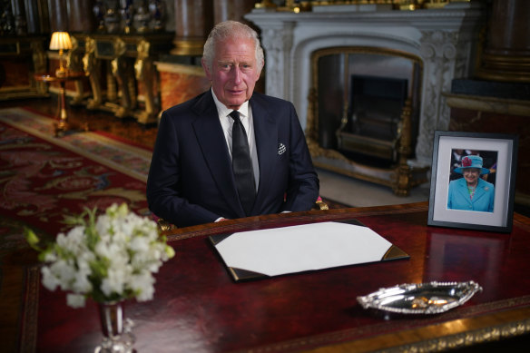 King Charles delivers his first televised address to Britain and the other 14 Commonwealth realms.