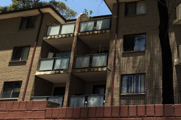 The apartment block in Mount Druitt where the incident occurred. 