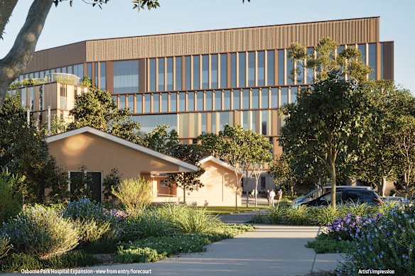 Osborne Park Hospital expansion artist impression.
