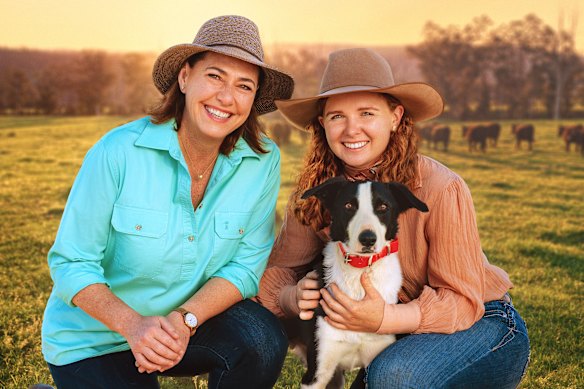 Gold Logie nominee Lisa Millar with Zoe and her dog Buddy on Muster Dogs: Where are They Now?