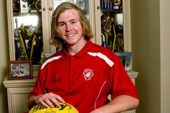 Cam McCarthy in his AFL draft year.