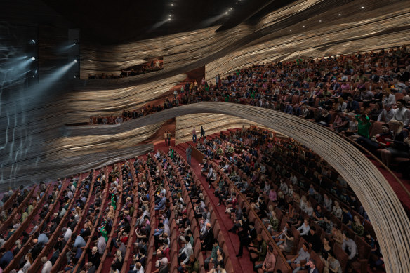 Inside the new 1500-seat capacity lyric theatre to open in 2028. 