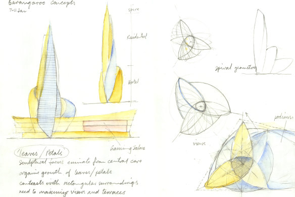 Early sketches by architect Chris Wilkinson.