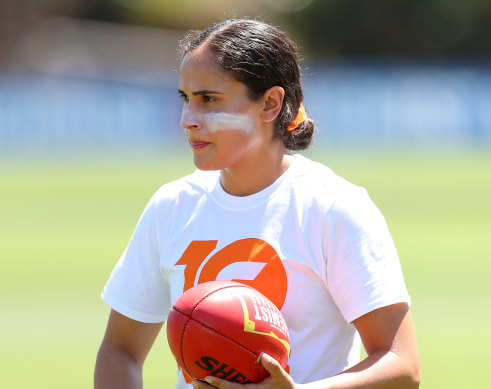 Haneen Zreika will sit out round eight after making the decision not to wear GWS’ Pride jumper.