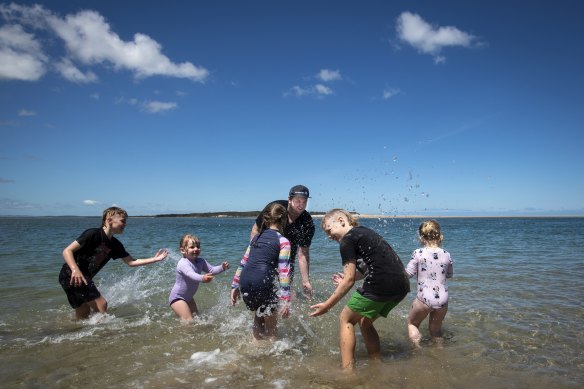Holidaymakers relishing their time in Inverloch after Melbourne’s prolonged lockdown. 