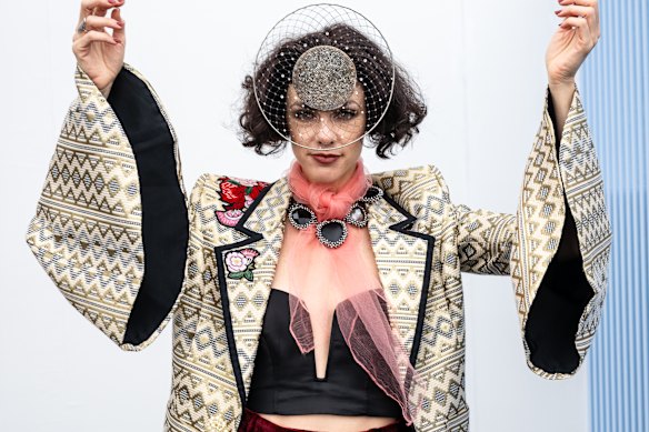 DJ, artist and milliner Ellen Patterson in the Birdcage.