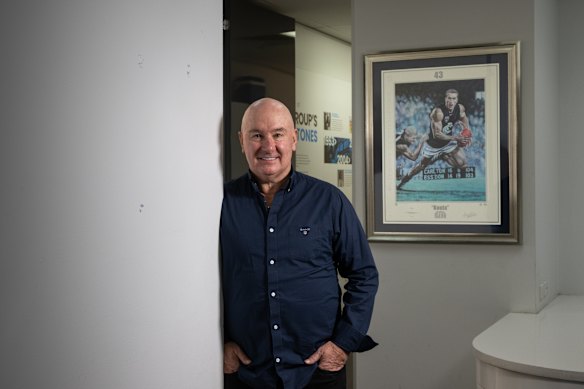 Scott Didier’s company built Visy Park, he’s hosted club fundraisers and even gave Sticks Kernahan a job. 