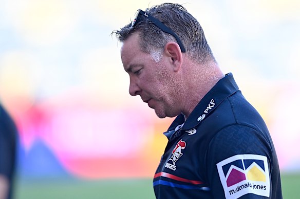 Coach Adam O’Brien parted ways with the Knights at the end of last season.
