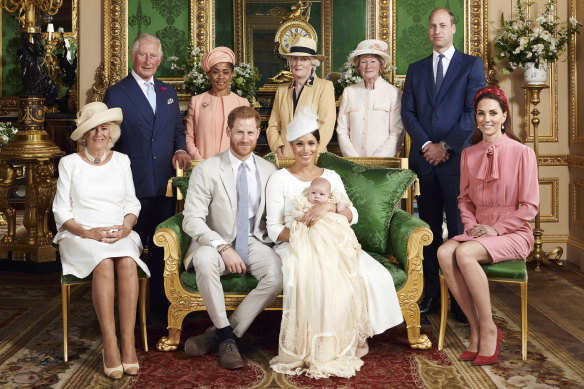 The official christening photo of Archie, the first son of Harry and Meghan.