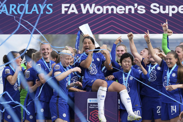 Sam Kerr was front and centre of Chelsea’s FA WSL title celebrations - and rightly so.