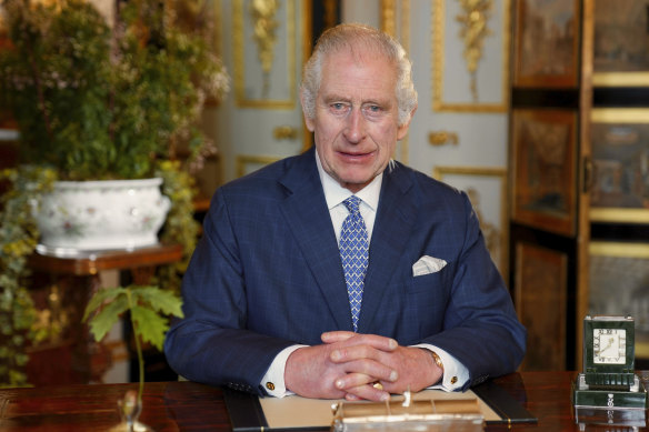 King Charles delivers the King’s Commonwealth message from Windsor Castle.