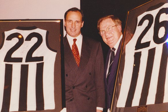 Prime Minister Paul Keating at the post budget Collingwood football team lunch at the Hyatt in 1994.