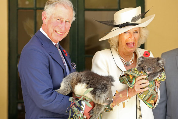 Charles and Camilla during their 2017 visit to Australia