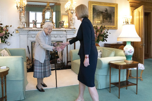 The Queen meets Liz Truss, the 15th British prime minister of her reign.