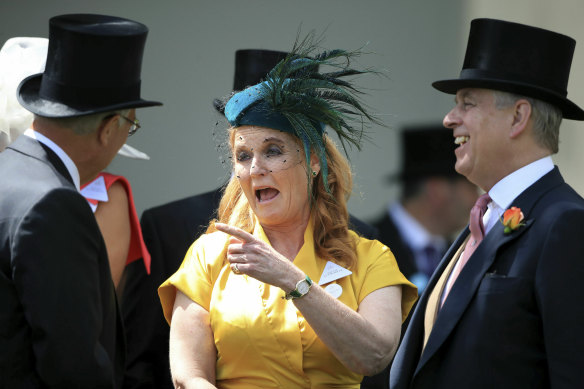 The Duchess of York and ex-husband Prince Andrew pictured together at Ascot Racecourse in 2019.