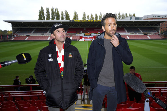 Wrexham owners Rob McElhenney and Ryan Reynolds. 