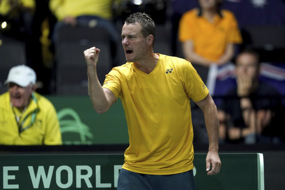 Lleyton Hewitt has led Australia into the Davis Cup finals again.