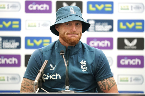 England captain Ben Stokes addresses the media before the fifth Test.