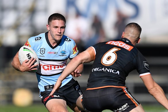 Luke Metcalf during his time at Cronulla.