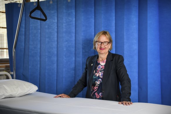 Professor Helen O’Connell at Footscray Hospital on Monday.