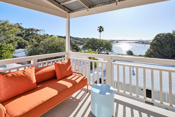 Salt lake views from a refurbished heritage villa at The Lodge Wadjemup on Rottnest Island.